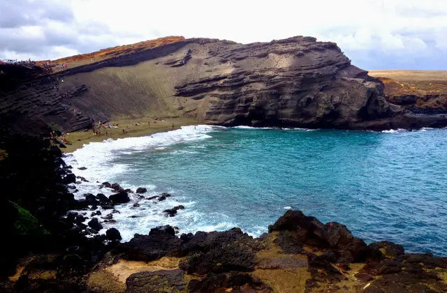 Green Sand beach amazing view