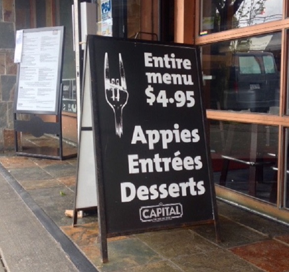 The Capital, Vancouver Cheap Eats