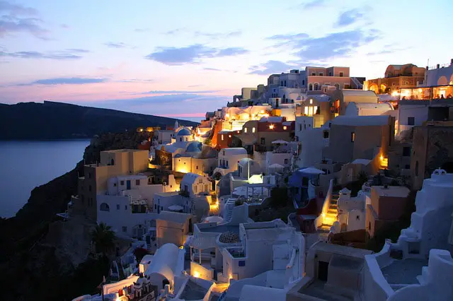 Most romantic destinations in the world includes Santorini in Greece