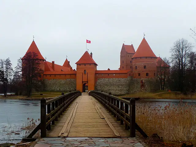 Check out Trakai castle when travelling to Lithuania.