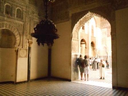 Author's own Toursists looking through an historical Madrassa in Moroccan City Fez