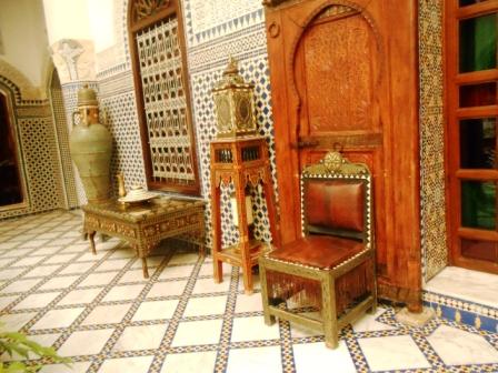 Fine furniture inside a restored riyad