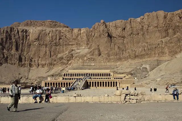 Hapshetsut's mortuary at Dar el Beihri, Luxor Egyptian Nile cruise