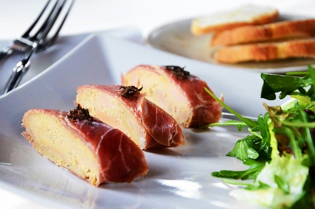 Foie gras and truffle dish from the Perigord Noir