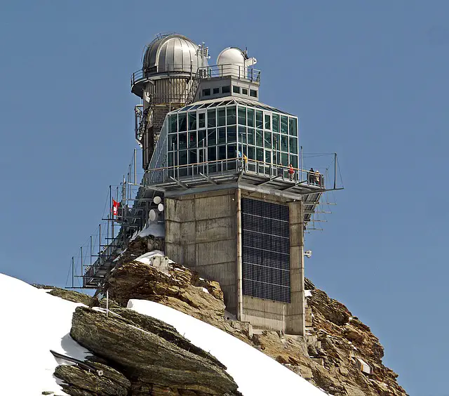 The observatory and station building on the Jungfraujoch