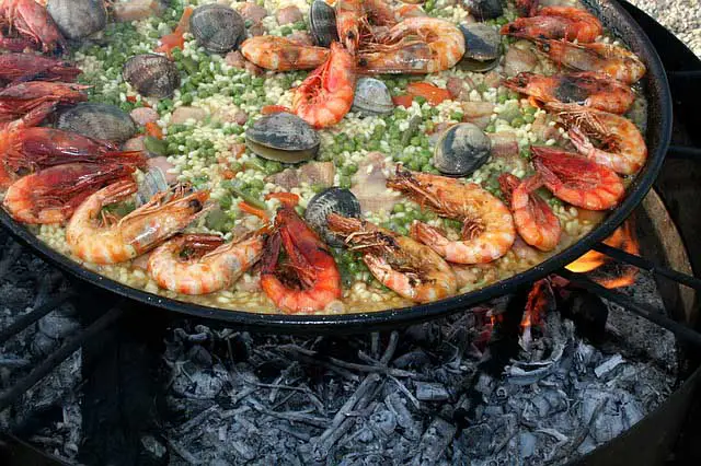 Eating in Barcelona Paella