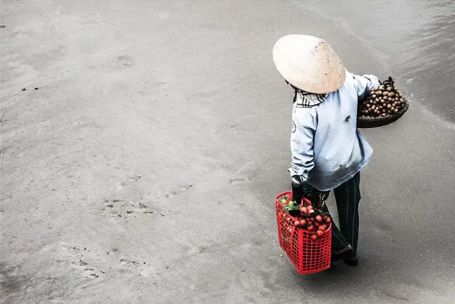 Vietnamese street market woman