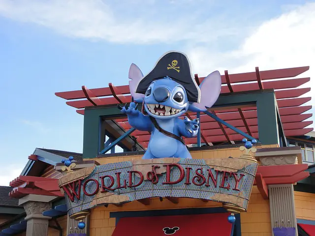 A cute pirate mouse guards the entrance at this Disney Orlando attraction