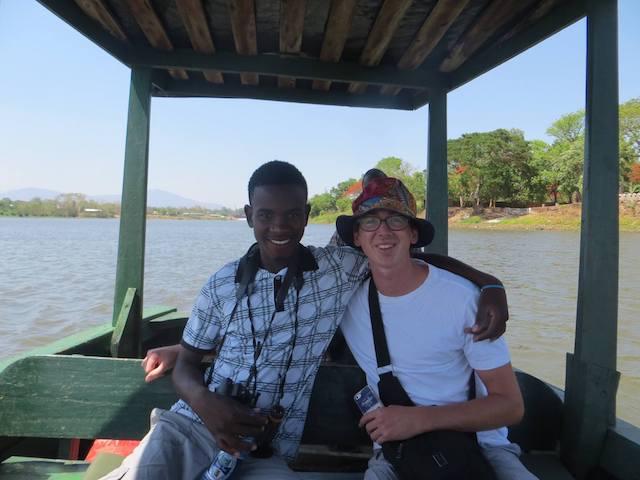 Boat trip with my good Malawian friend