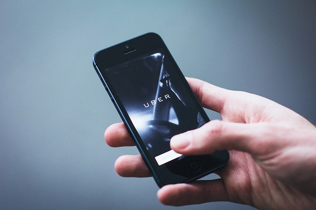 Taxi booking app Uber