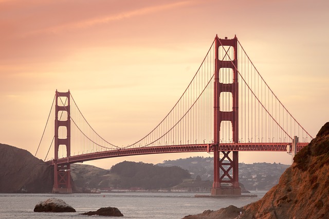 San Francisco landmark Golden Gate Bridge
