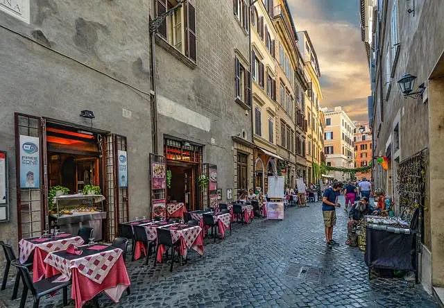 Italy street shopping