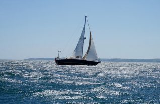 Yacht in Leros Island